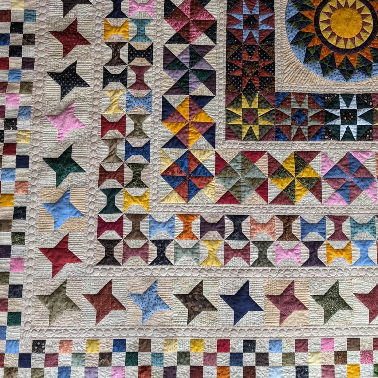 Detail quiltování Scrap Quilu