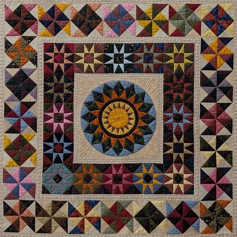 Střed quiltu Scrap Quilt