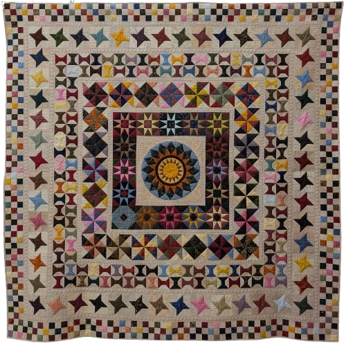 Scrap quilt patchworkový přehoz na dvojlůžko