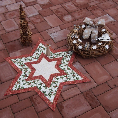 Ubrus vánoční šesticípá hvězda