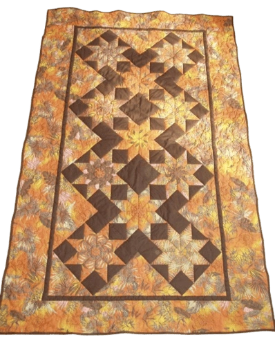 Patchworková deka Kaleidoskopy s listy